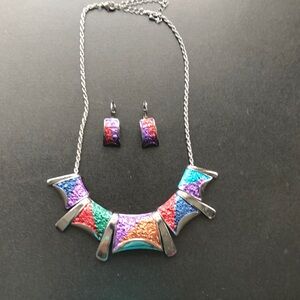 Host Pick 🌈Unique Colourful Necklace & Earrings Set